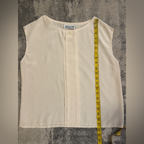 PBJ Sport Cream Boxy Buttoned Blouse - Picture 4 of 5